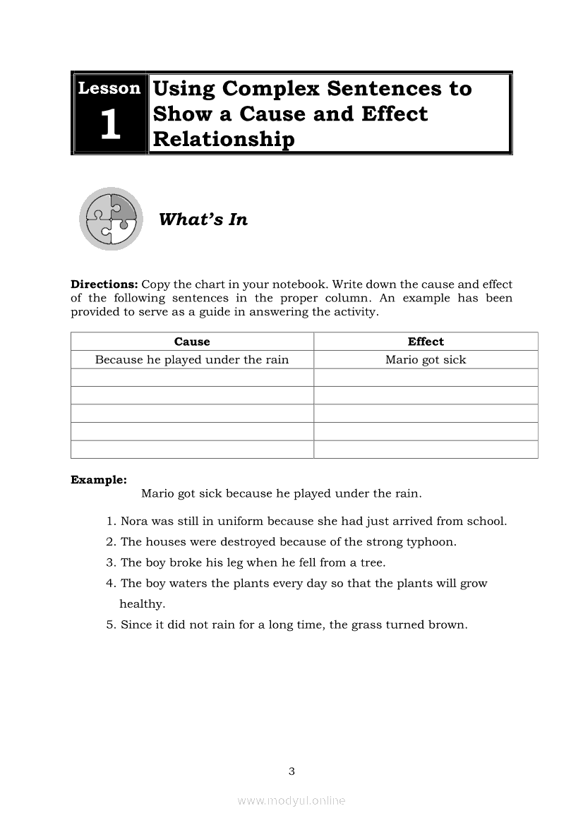 english-5-module-3-lesson-1-using-complex-sentences-to-show-a-cause-and-effect-relationship