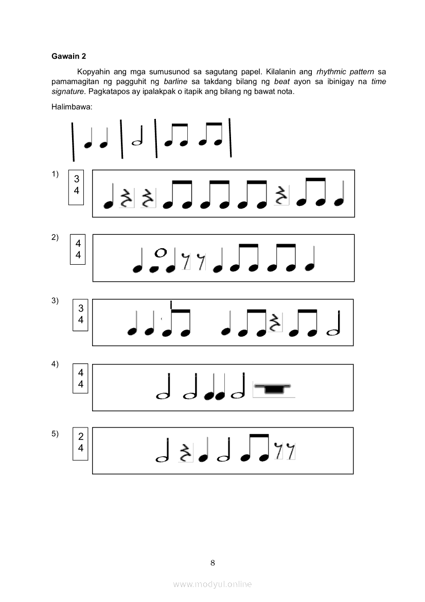 Ano Ang Rhythmic Pattern Sa Musika Grade 2